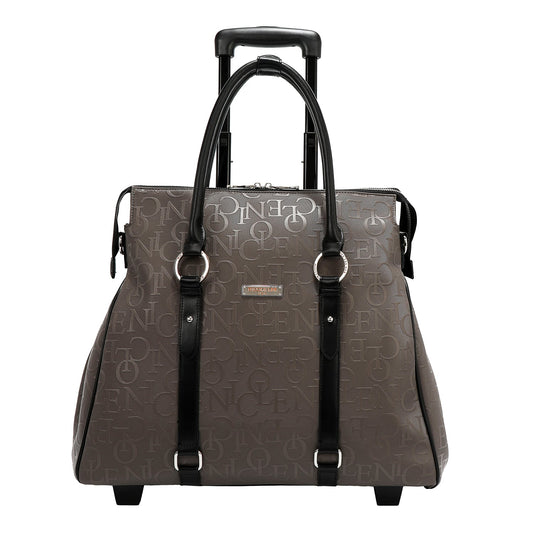 BOLSO CON RUEDAS MONOGRAMA (GRIS OSCURO)