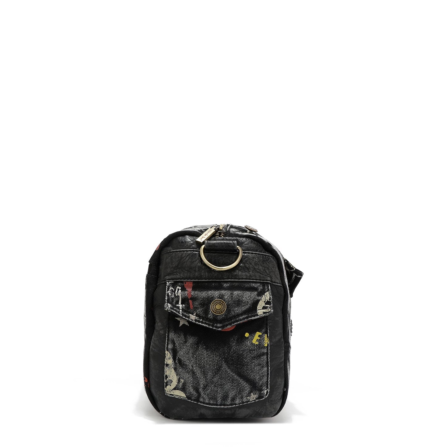 BANDOLERA MENSAJERA DE TELA VAQUERA GRIS