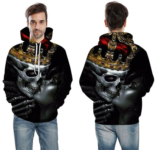 Men/Women 3d Hoodies Metal Skulls kiss Print women Hooded Hoodies Thin 3d Sweatshirts Hoody Hip hop Tops